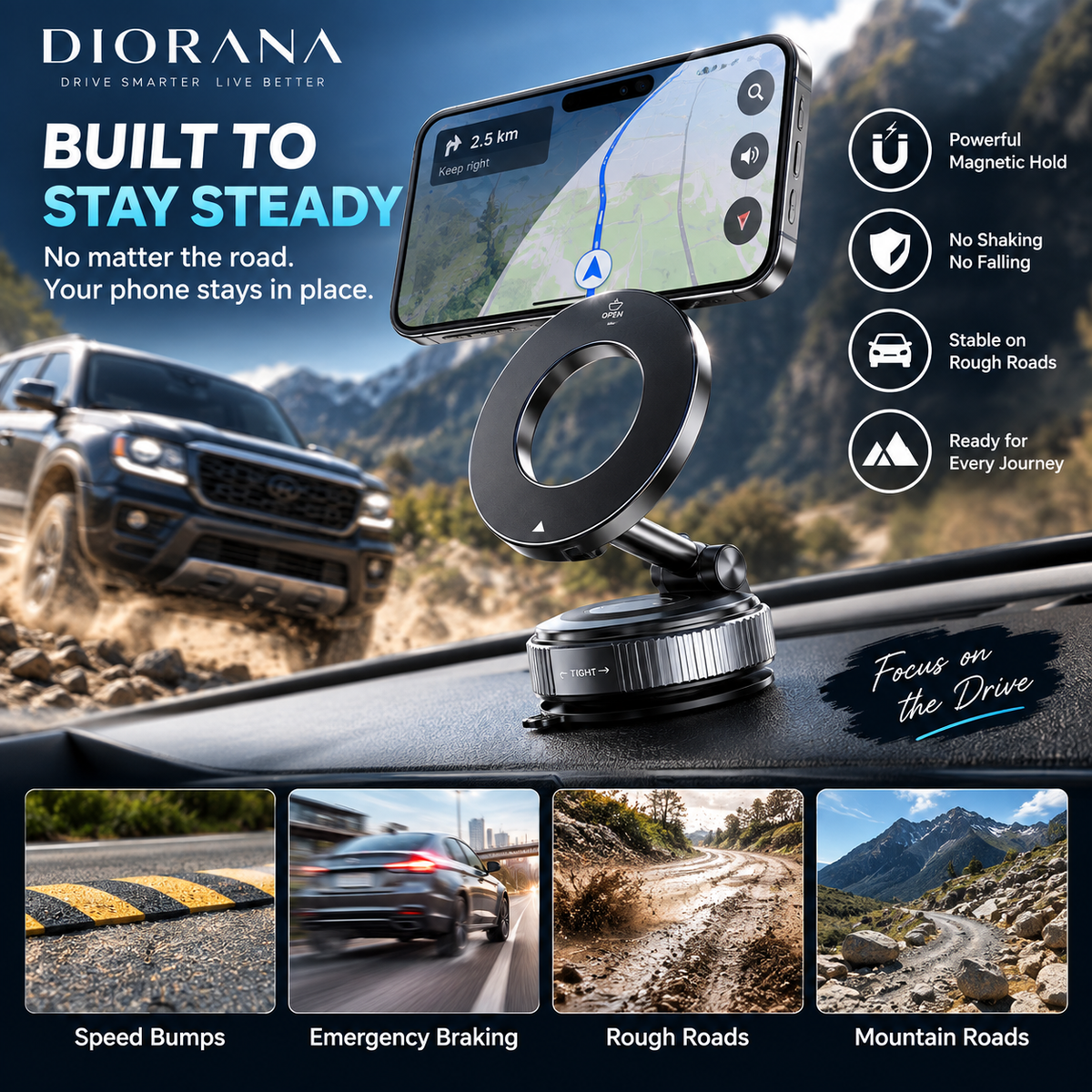 360° Magnetic Phone Mount